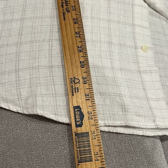 Banana Republic Shirt Mens Extra Large Gray Roll Tab Long Sleeve Linen Blend - Picture 5 of 9